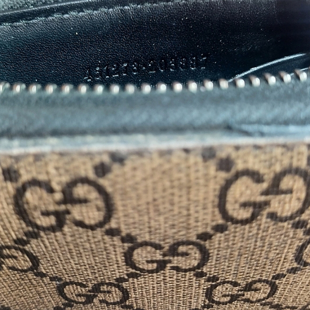 GUCCI GG Supreme Monogram Double Wolf Print Zip Around Wallet Black - Picture 9 of 15